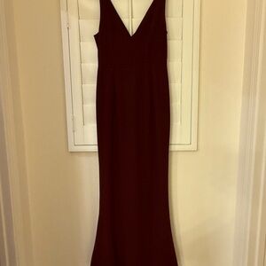 Lulu's Deep Burgundy Maxi Dress